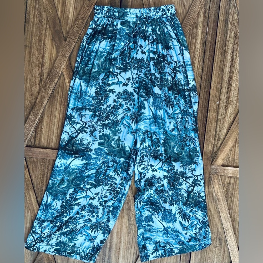 Vicolo sz S Teal Turquoise Wide Leg Pants Palazzo Marlene